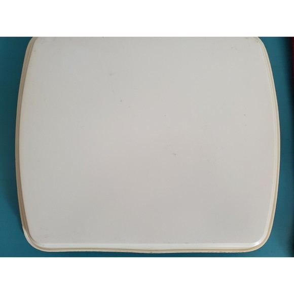 Vintage Christmas Plastic Serving Tray By Ullman Co And Felt Christmas Stocking - Picture 3 of 7